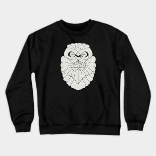 Praying Owl in White Crewneck Sweatshirt